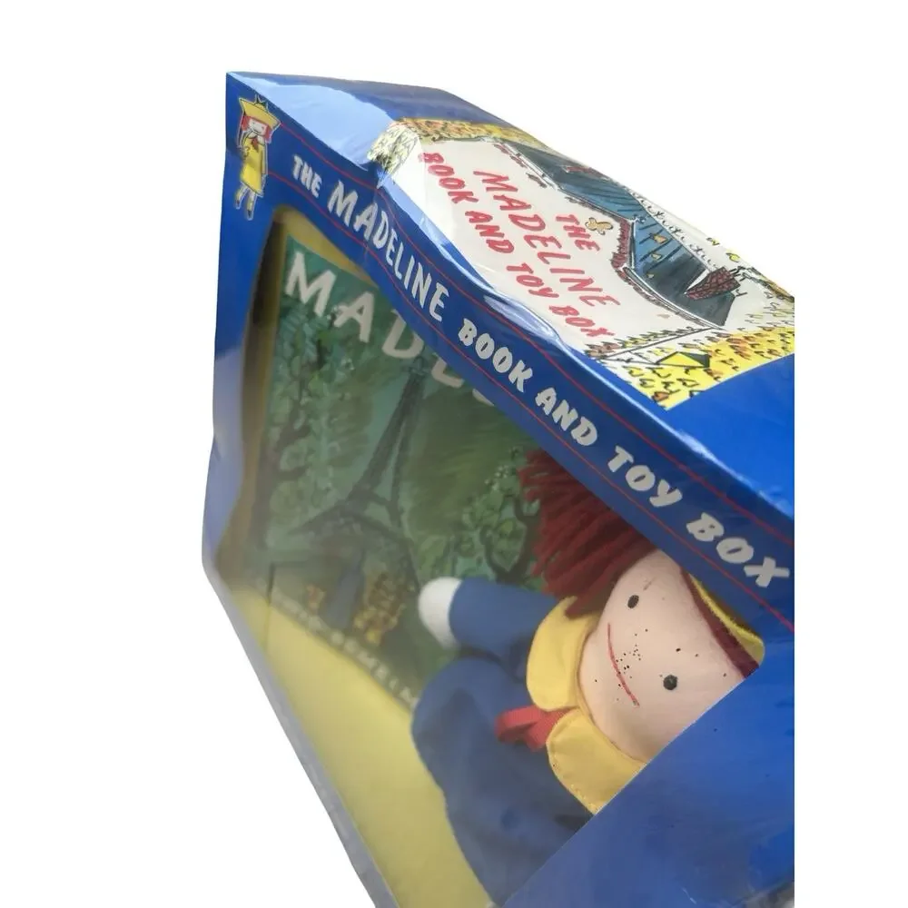 Eden Toys Madeline Book & Toy Box Set 1991 9in Cloth Doll + Book New Sealed